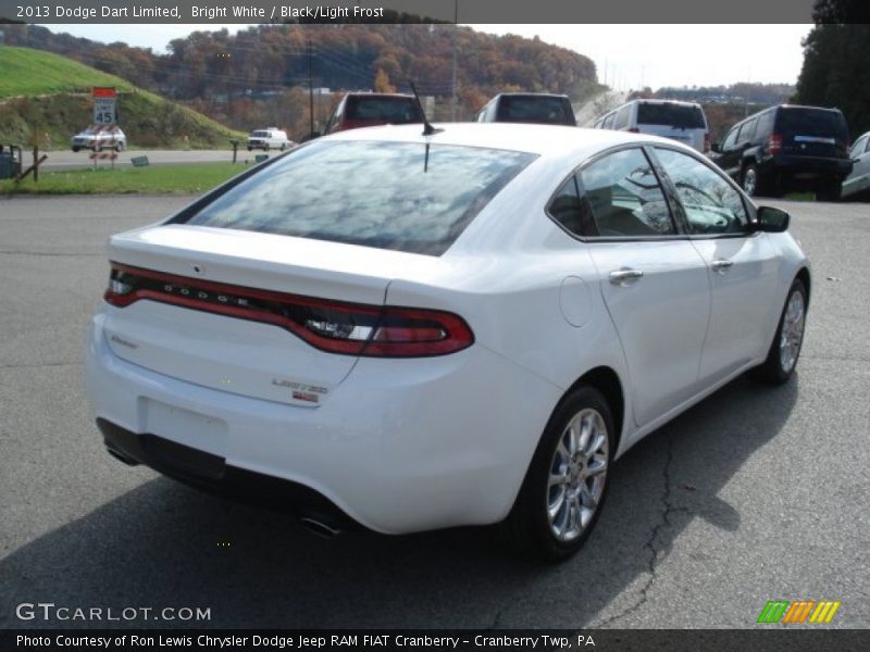Bright White / Black/Light Frost 2013 Dodge Dart Limited