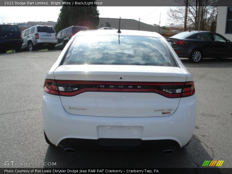 Bright White / Black/Light Frost 2013 Dodge Dart Limited