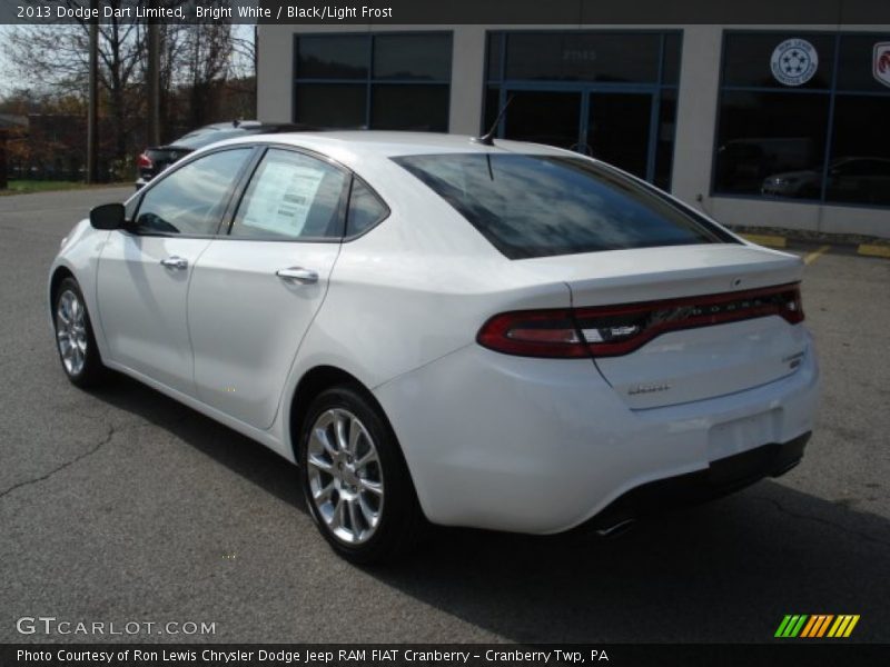 Bright White / Black/Light Frost 2013 Dodge Dart Limited