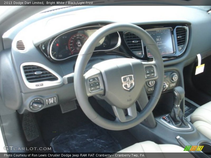 Bright White / Black/Light Frost 2013 Dodge Dart Limited