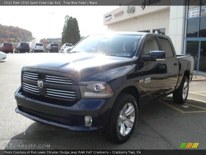 True Blue Pearl / Black 2013 Ram 1500 Sport Crew Cab 4x4