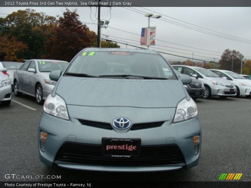 Sea Glass Pearl / Dark Gray 2012 Toyota Prius 3rd Gen Two Hybrid