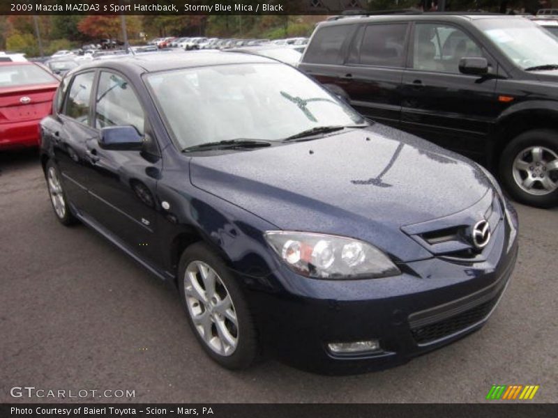 Stormy Blue Mica / Black 2009 Mazda MAZDA3 s Sport Hatchback