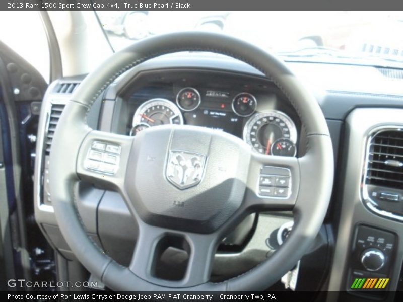 True Blue Pearl / Black 2013 Ram 1500 Sport Crew Cab 4x4