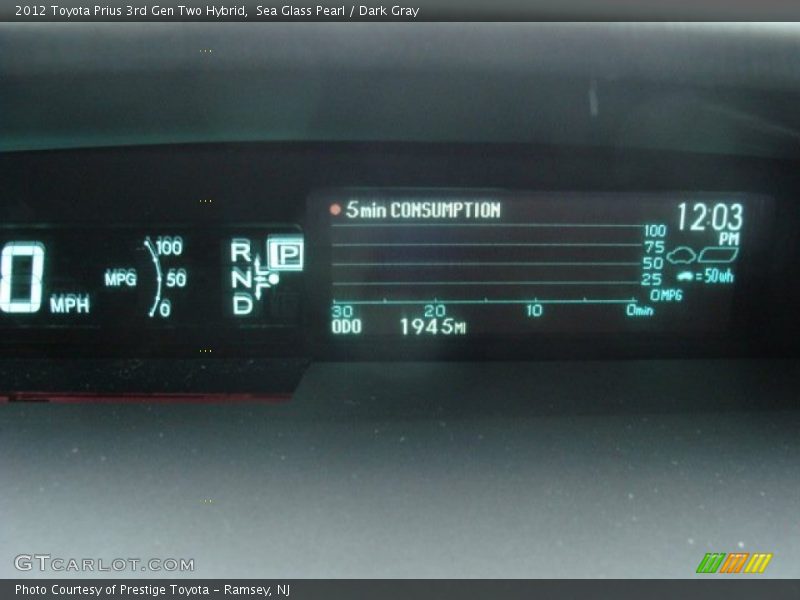 Sea Glass Pearl / Dark Gray 2012 Toyota Prius 3rd Gen Two Hybrid