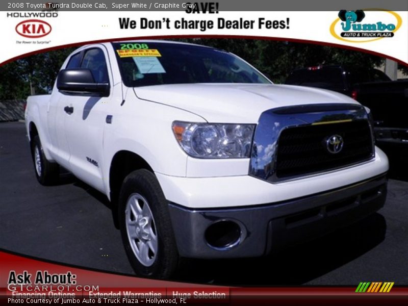 Super White / Graphite Gray 2008 Toyota Tundra Double Cab