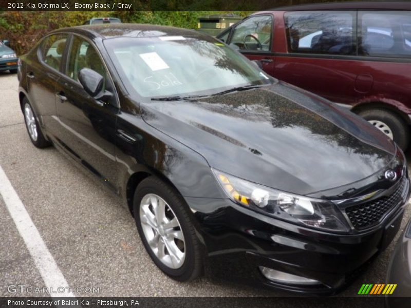 Ebony Black / Gray 2012 Kia Optima LX