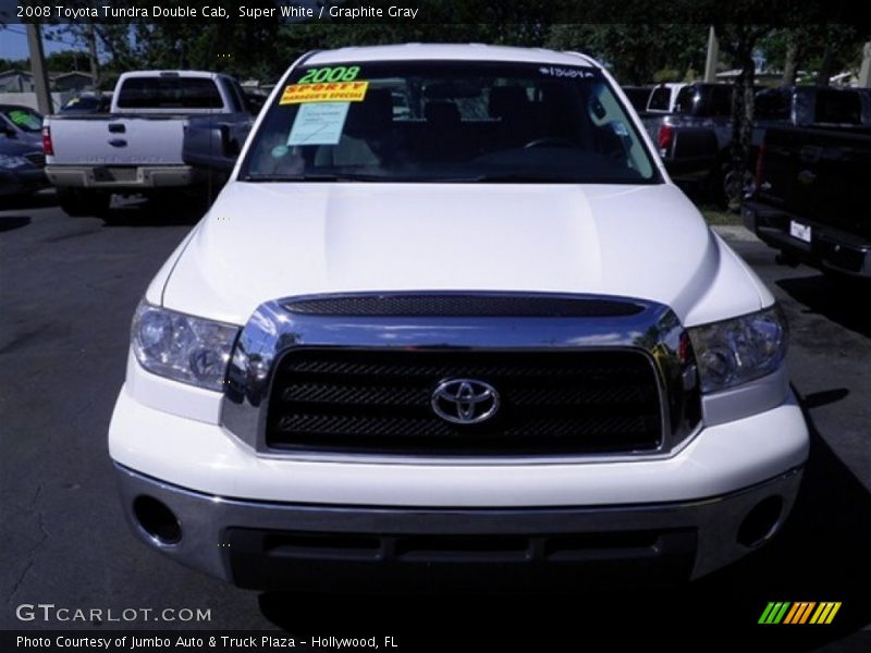 Super White / Graphite Gray 2008 Toyota Tundra Double Cab
