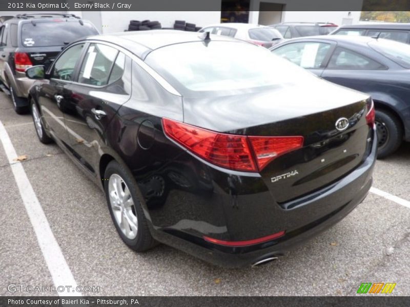 Ebony Black / Gray 2012 Kia Optima LX