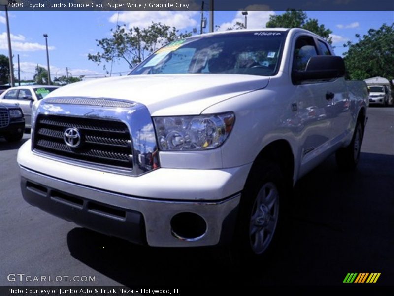 Super White / Graphite Gray 2008 Toyota Tundra Double Cab