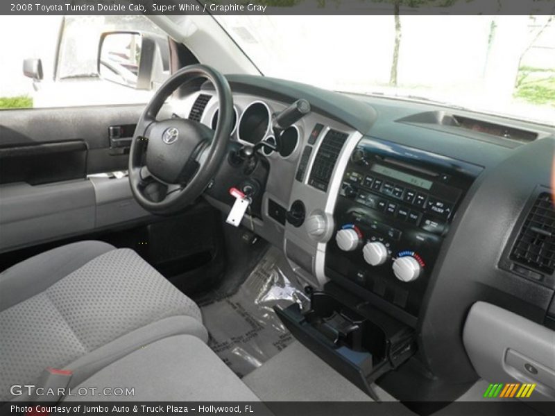 Super White / Graphite Gray 2008 Toyota Tundra Double Cab