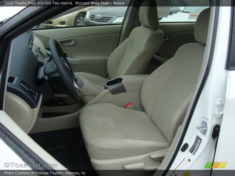 Front Seat of 2012 Prius 3rd Gen Two Hybrid