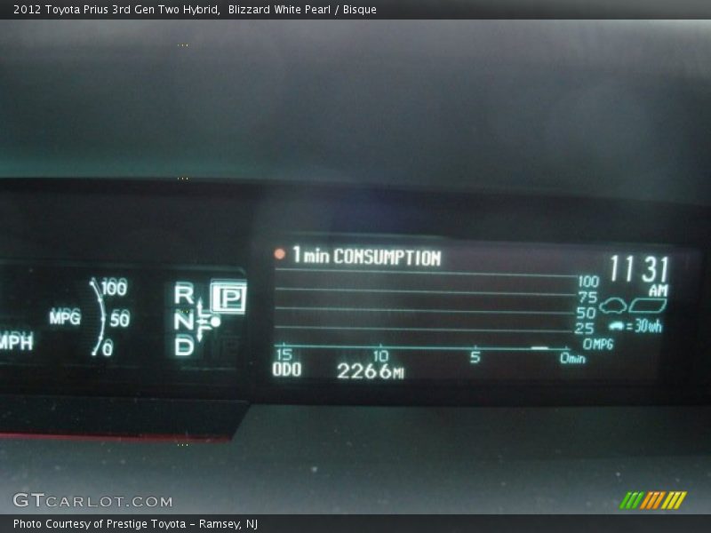 Blizzard White Pearl / Bisque 2012 Toyota Prius 3rd Gen Two Hybrid