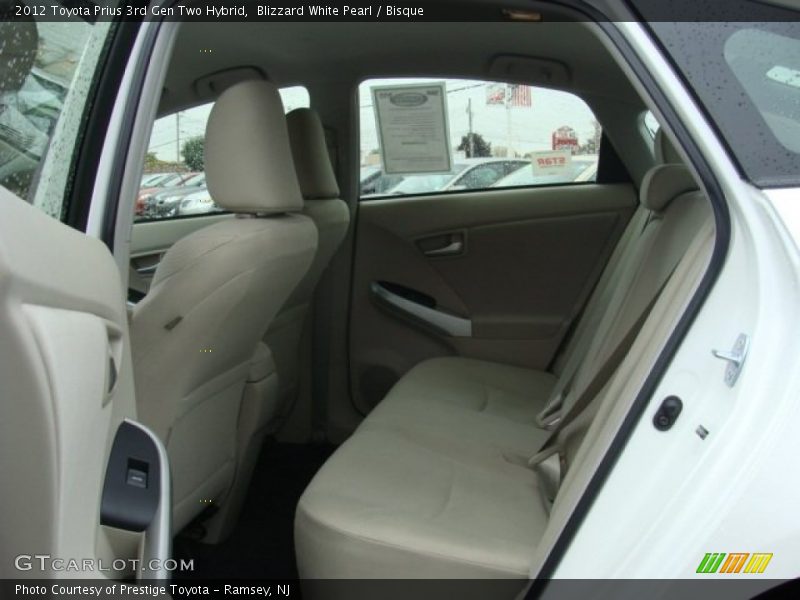 Rear Seat of 2012 Prius 3rd Gen Two Hybrid