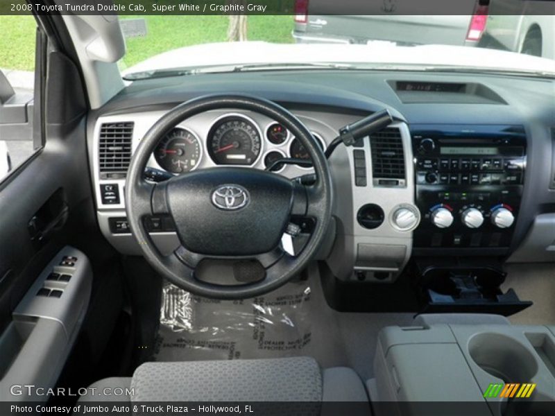 Super White / Graphite Gray 2008 Toyota Tundra Double Cab