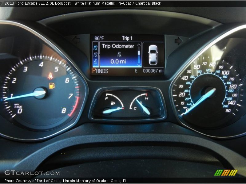 White Platinum Metallic Tri-Coat / Charcoal Black 2013 Ford Escape SEL 2.0L EcoBoost