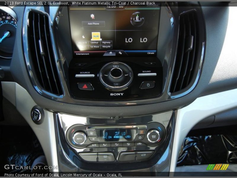 White Platinum Metallic Tri-Coat / Charcoal Black 2013 Ford Escape SEL 2.0L EcoBoost