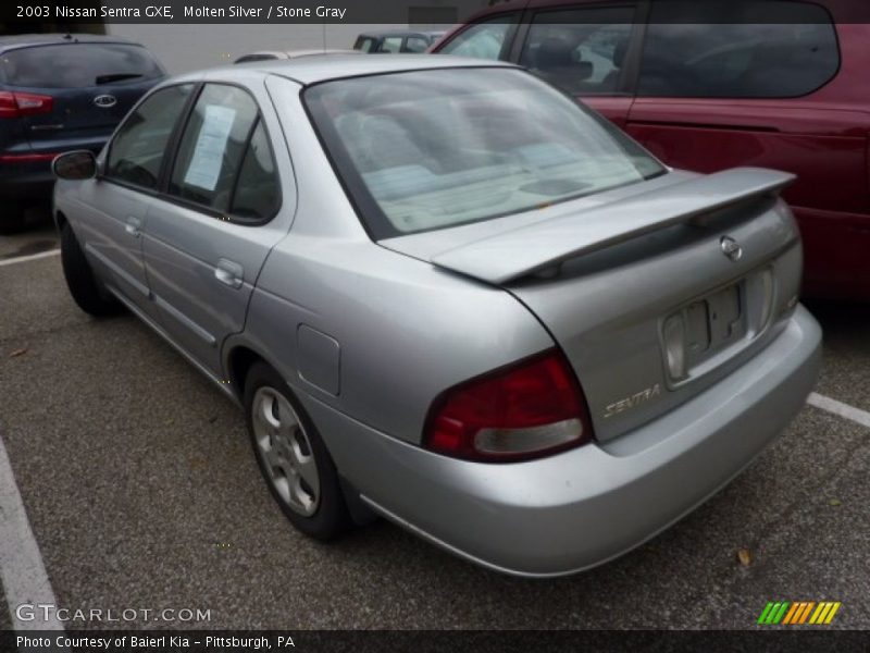 Molten Silver / Stone Gray 2003 Nissan Sentra GXE