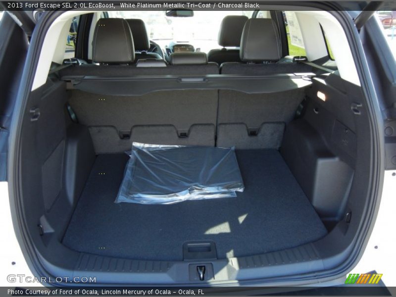 White Platinum Metallic Tri-Coat / Charcoal Black 2013 Ford Escape SEL 2.0L EcoBoost