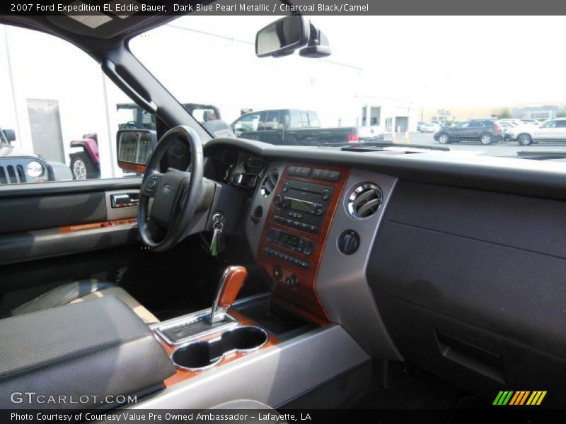 Dark Blue Pearl Metallic / Charcoal Black/Camel 2007 Ford Expedition EL Eddie Bauer