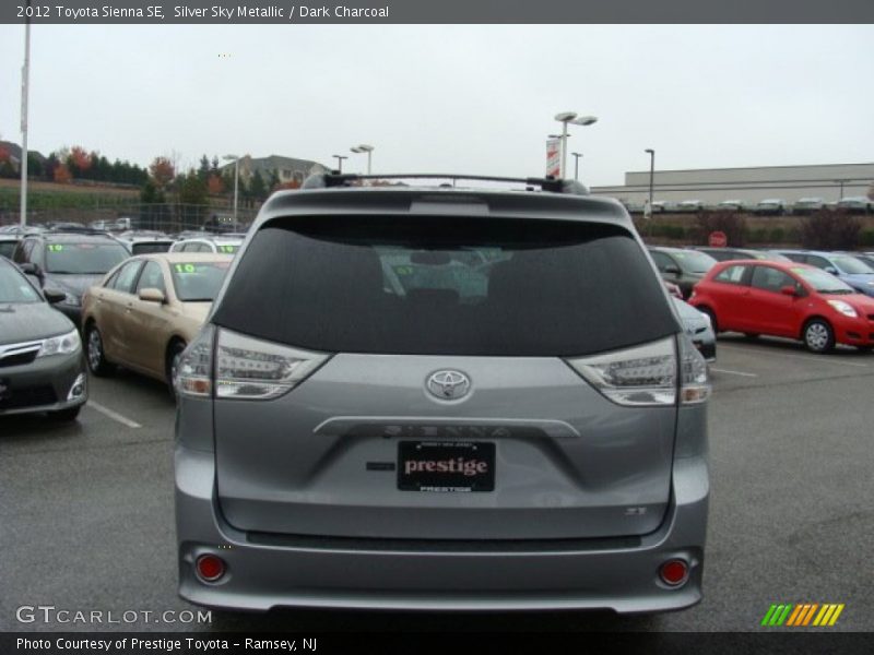 Silver Sky Metallic / Dark Charcoal 2012 Toyota Sienna SE