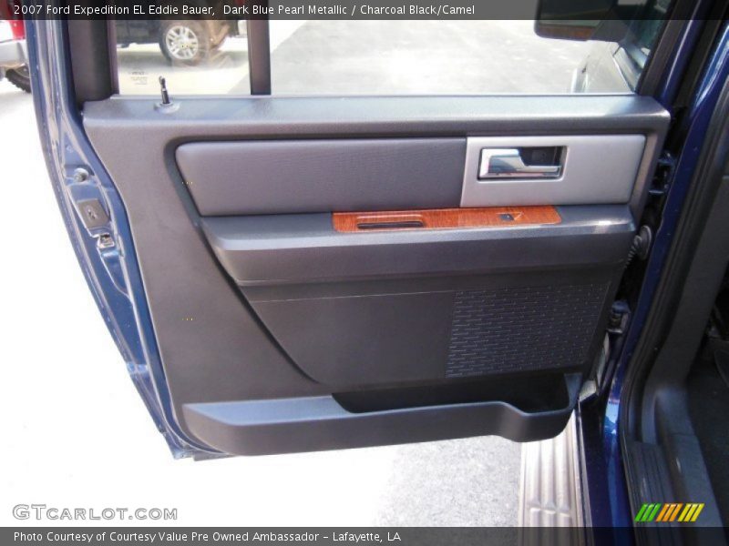 Dark Blue Pearl Metallic / Charcoal Black/Camel 2007 Ford Expedition EL Eddie Bauer