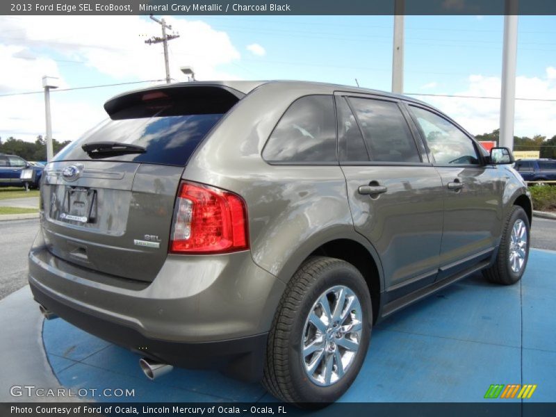 Mineral Gray Metallic / Charcoal Black 2013 Ford Edge SEL EcoBoost