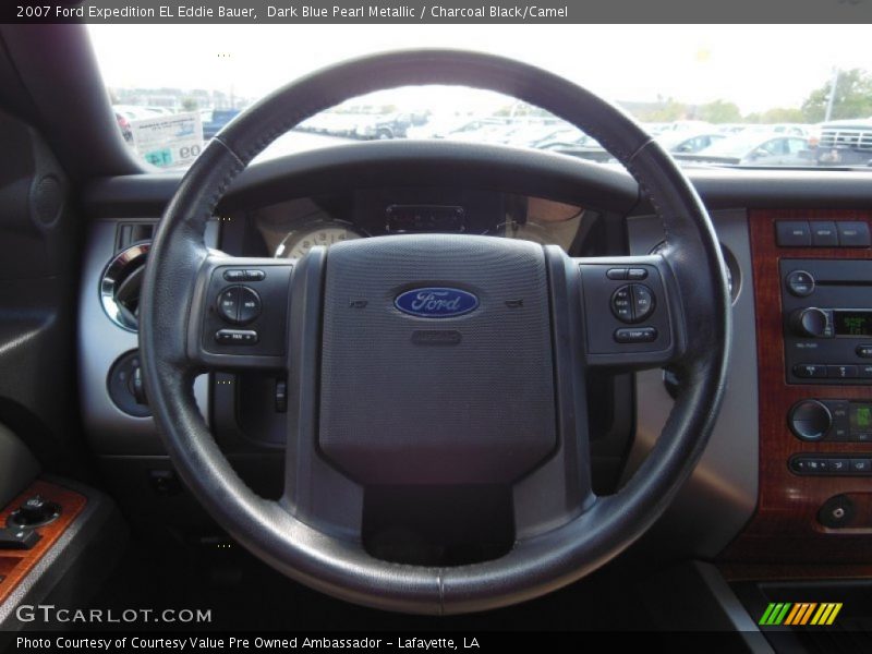 Dark Blue Pearl Metallic / Charcoal Black/Camel 2007 Ford Expedition EL Eddie Bauer