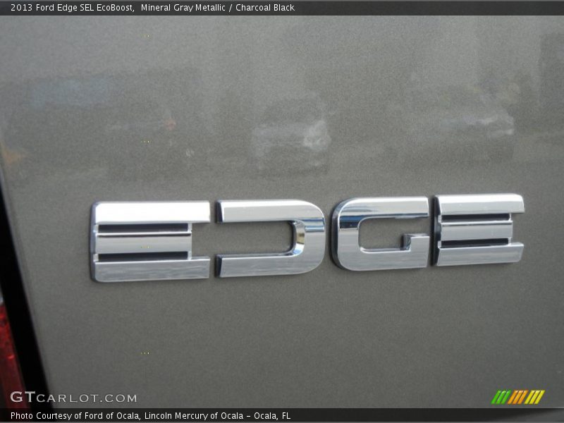 Mineral Gray Metallic / Charcoal Black 2013 Ford Edge SEL EcoBoost
