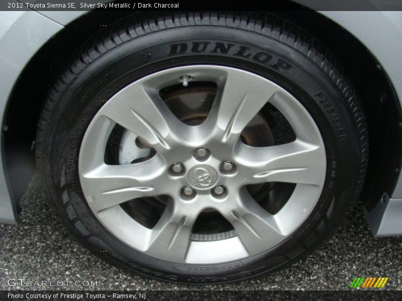 Silver Sky Metallic / Dark Charcoal 2012 Toyota Sienna SE