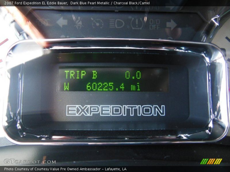 Dark Blue Pearl Metallic / Charcoal Black/Camel 2007 Ford Expedition EL Eddie Bauer