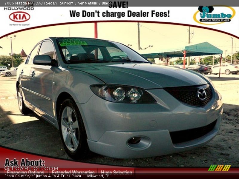 Sunlight Silver Metallic / Black 2006 Mazda MAZDA3 i Sedan