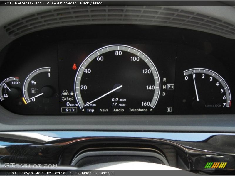  2013 S 550 4Matic Sedan 550 4Matic Sedan Gauges