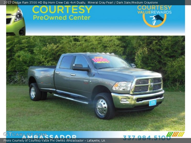 Mineral Gray Pearl / Dark Slate/Medium Graystone 2012 Dodge Ram 3500 HD Big Horn Crew Cab 4x4 Dually
