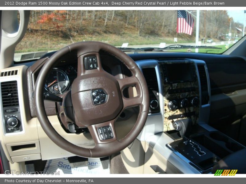 Deep Cherry Red Crystal Pearl / Light Pebble Beige/Bark Brown 2012 Dodge Ram 1500 Mossy Oak Edition Crew Cab 4x4