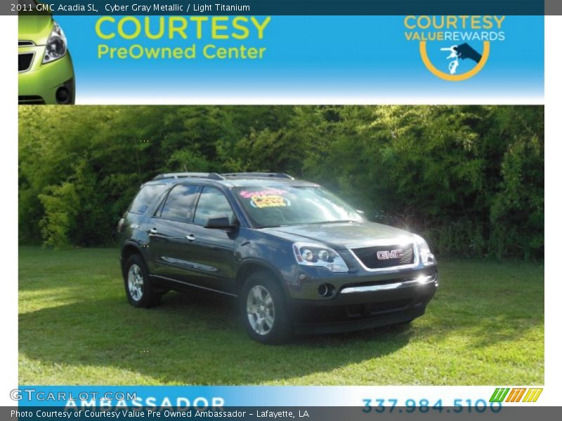 Cyber Gray Metallic / Light Titanium 2011 GMC Acadia SL