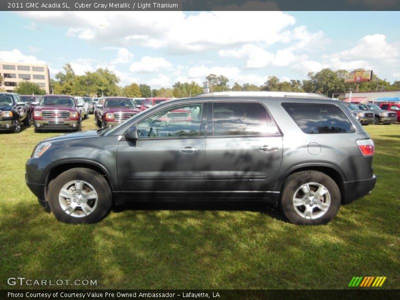 Cyber Gray Metallic / Light Titanium 2011 GMC Acadia SL