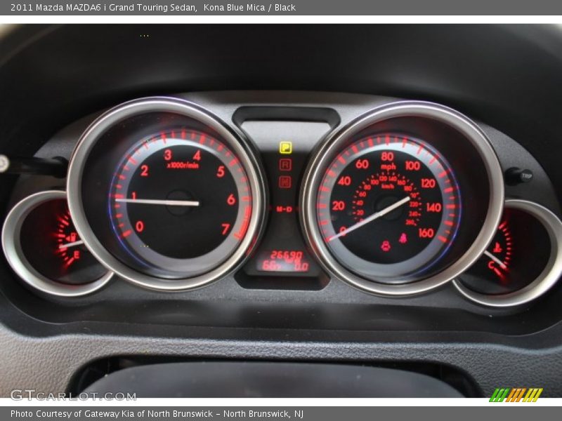 Kona Blue Mica / Black 2011 Mazda MAZDA6 i Grand Touring Sedan
