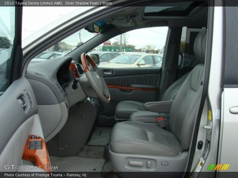 Silver Shadow Pearl / Stone 2010 Toyota Sienna Limited AWD