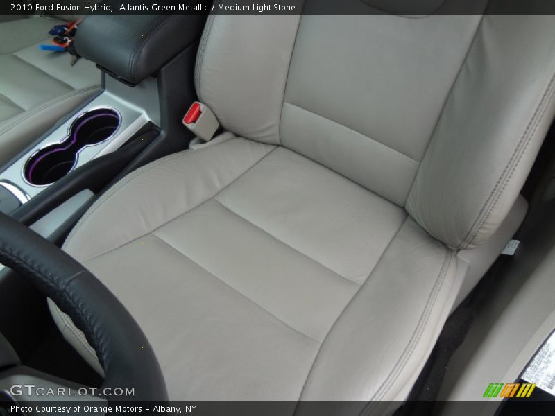 Atlantis Green Metallic / Medium Light Stone 2010 Ford Fusion Hybrid