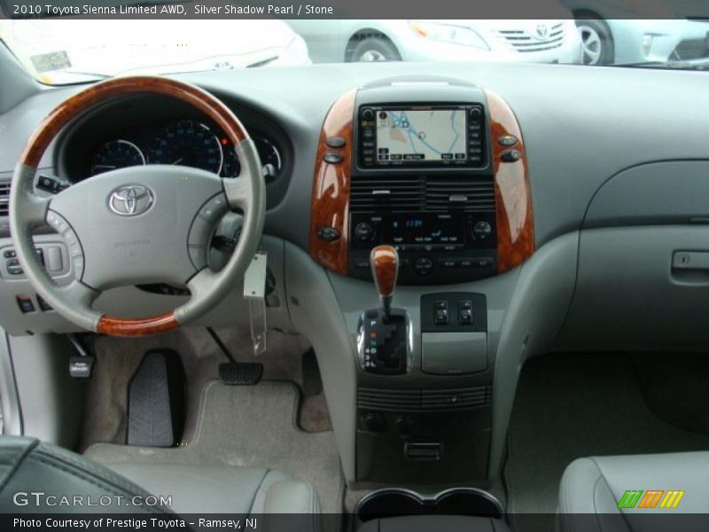 Silver Shadow Pearl / Stone 2010 Toyota Sienna Limited AWD
