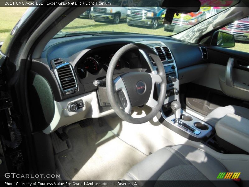 Cyber Gray Metallic / Light Titanium 2011 GMC Acadia SL