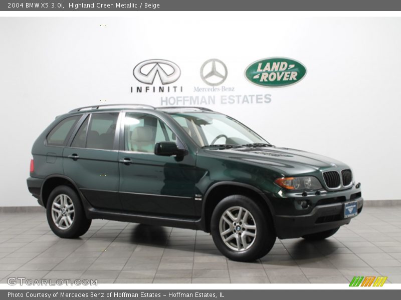 Highland Green Metallic / Beige 2004 BMW X5 3.0i