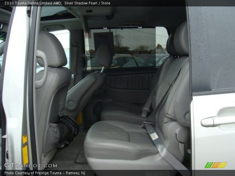 Silver Shadow Pearl / Stone 2010 Toyota Sienna Limited AWD