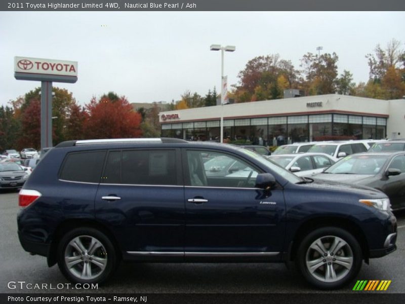 Nautical Blue Pearl / Ash 2011 Toyota Highlander Limited 4WD