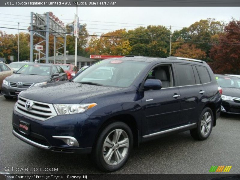 Nautical Blue Pearl / Ash 2011 Toyota Highlander Limited 4WD