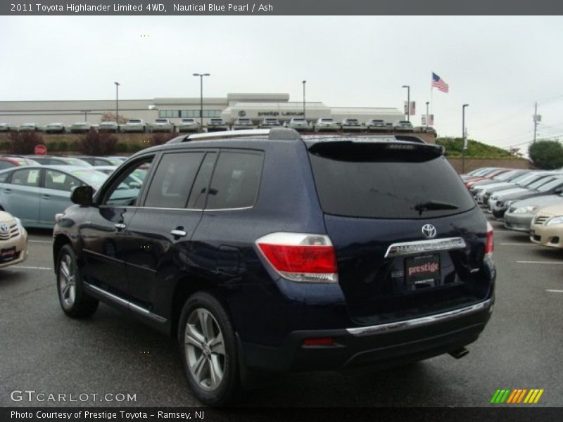 Nautical Blue Pearl / Ash 2011 Toyota Highlander Limited 4WD