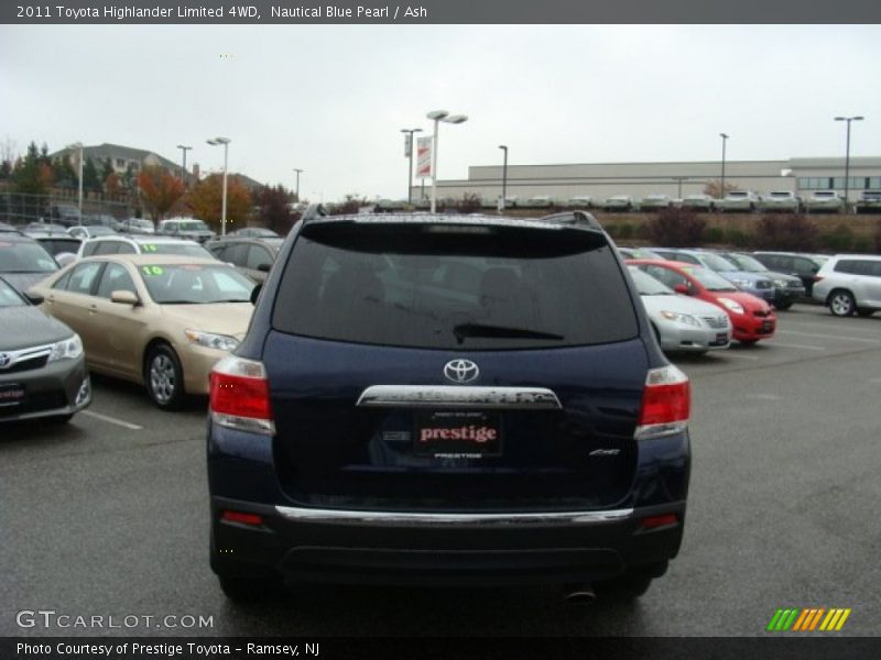 Nautical Blue Pearl / Ash 2011 Toyota Highlander Limited 4WD