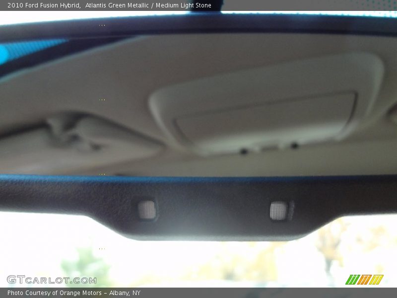 Atlantis Green Metallic / Medium Light Stone 2010 Ford Fusion Hybrid