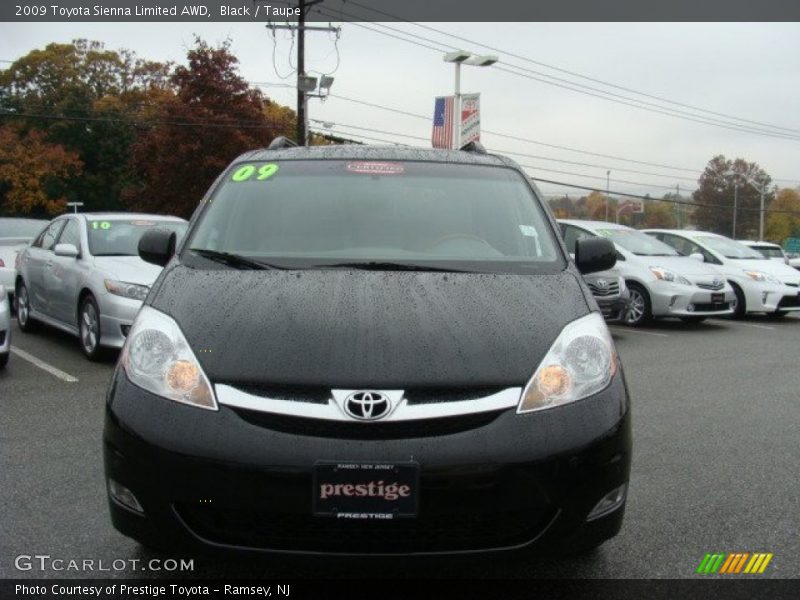 Black / Taupe 2009 Toyota Sienna Limited AWD